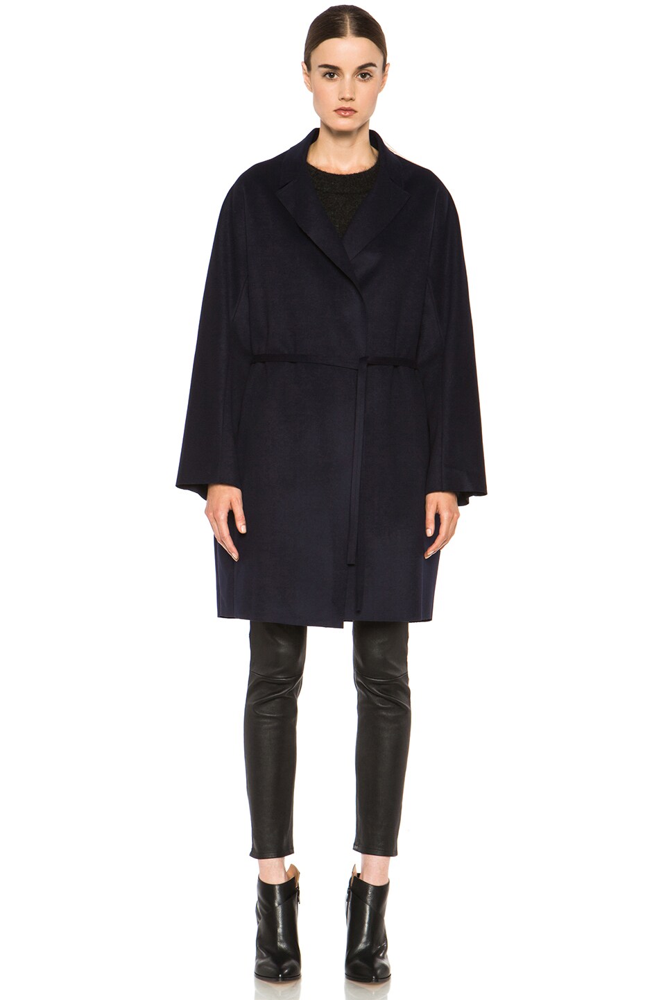 Acne Studios Ember Wool-Blend Coat in Mazarine Blue | FWRD