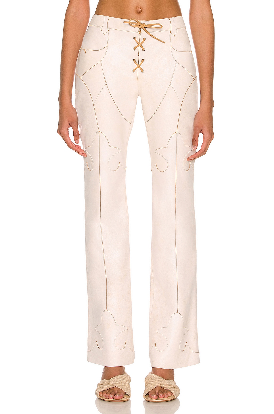 Image 1 of Acne Studios Pant in White & Beige