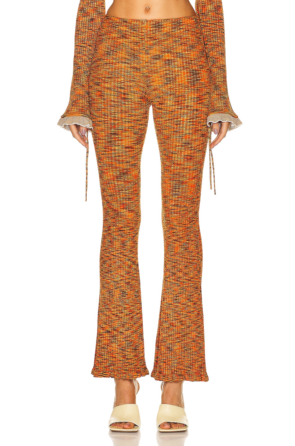 Image 1 of Acne Studios Knit Pant in Orange & Multi