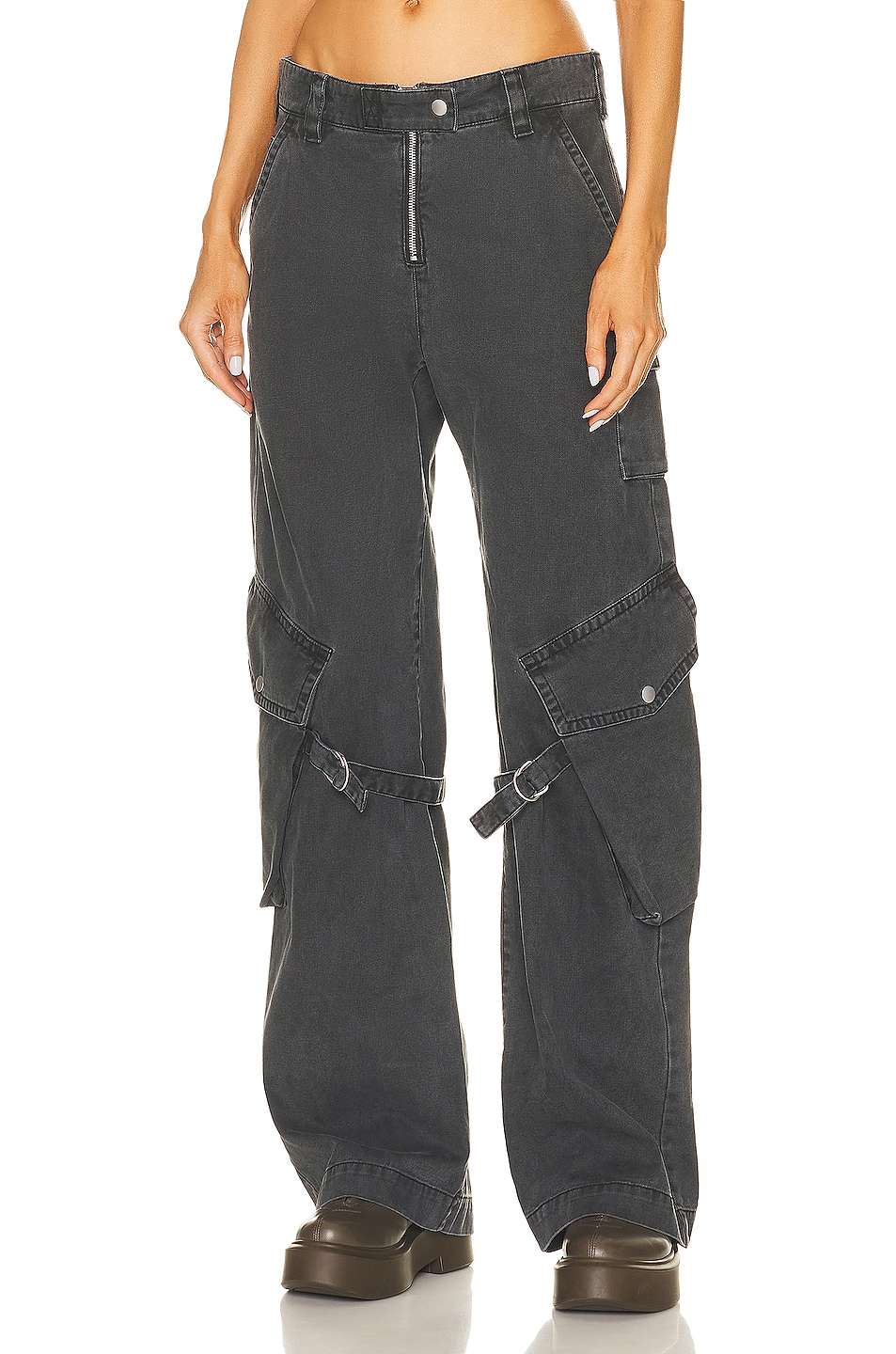 Image 1 of Acne Studios Cotton Pant in Washed Black