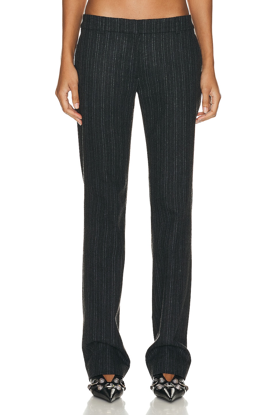 Image 1 of Acne Studios Stripe Pant in Charcoal Grey