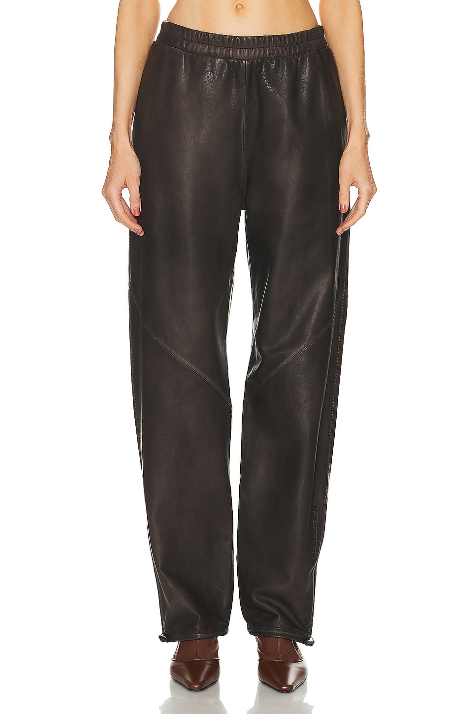 Image 1 of Acne Studios Leather Trouser in Brown