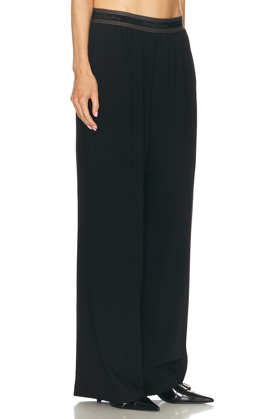 Shop Acne Studios Trousers In Black