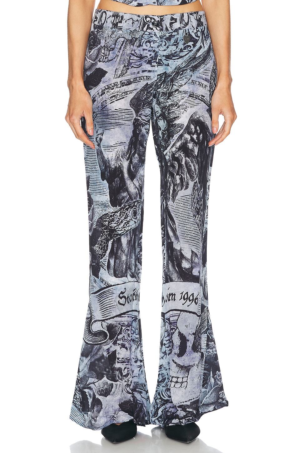 Shop Acne Studios Pangelica Trouser In Multi Grey