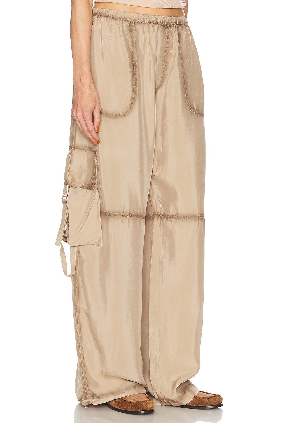 Acne Studios Pock Fluid Cargo In Charcoal Grey