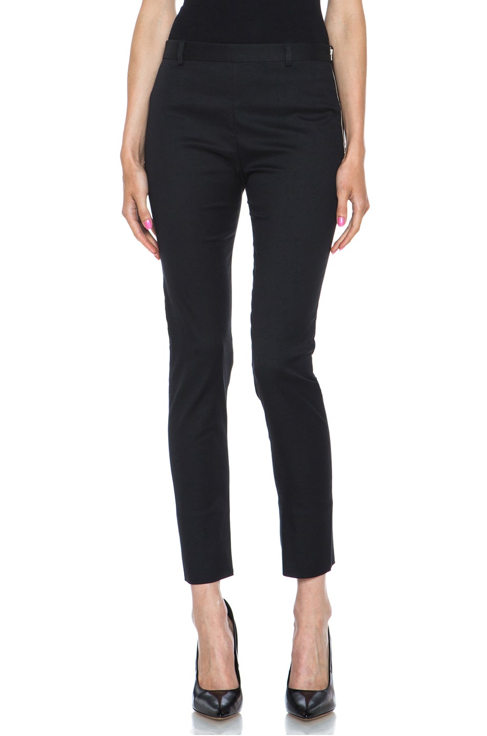 Acne Studios Best Mid Cotton-Blend Trousers in Black | FWRD