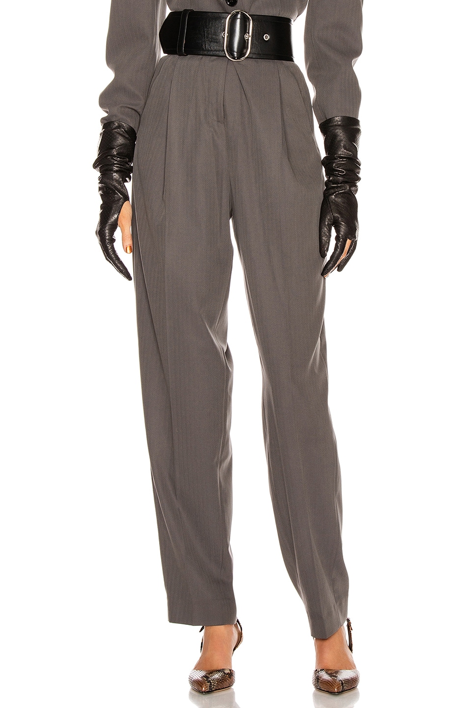 Image 1 of Acne Studios Peggerine Trouser in Charcoal Grey