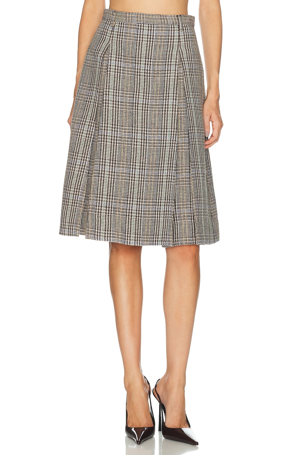 Acne Studios Itesha Plaid Wool Skirt