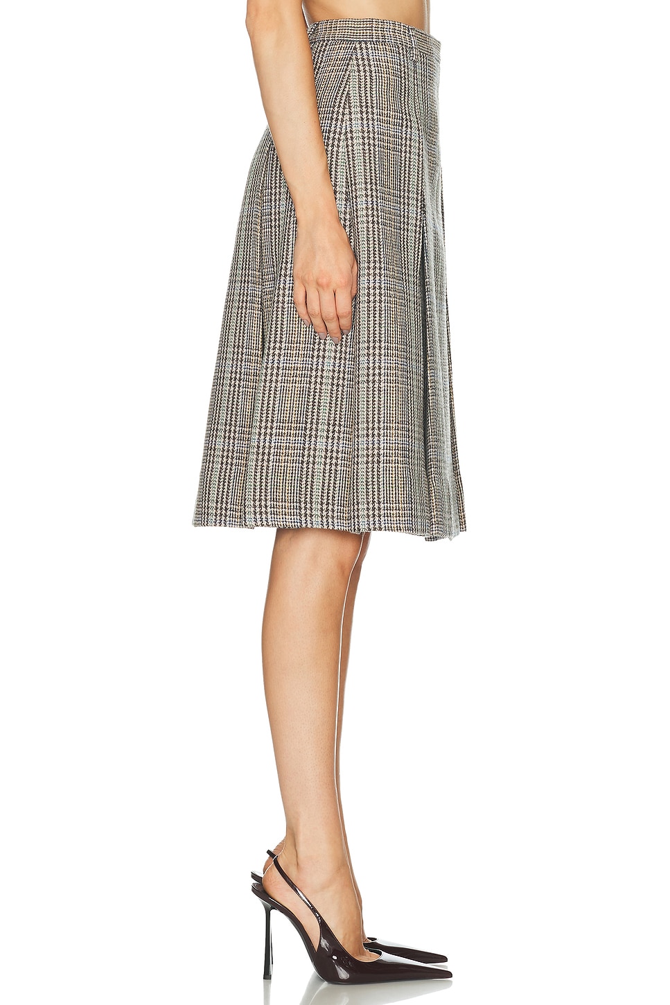Acne Studios Itesha Plaid Wool Skirt