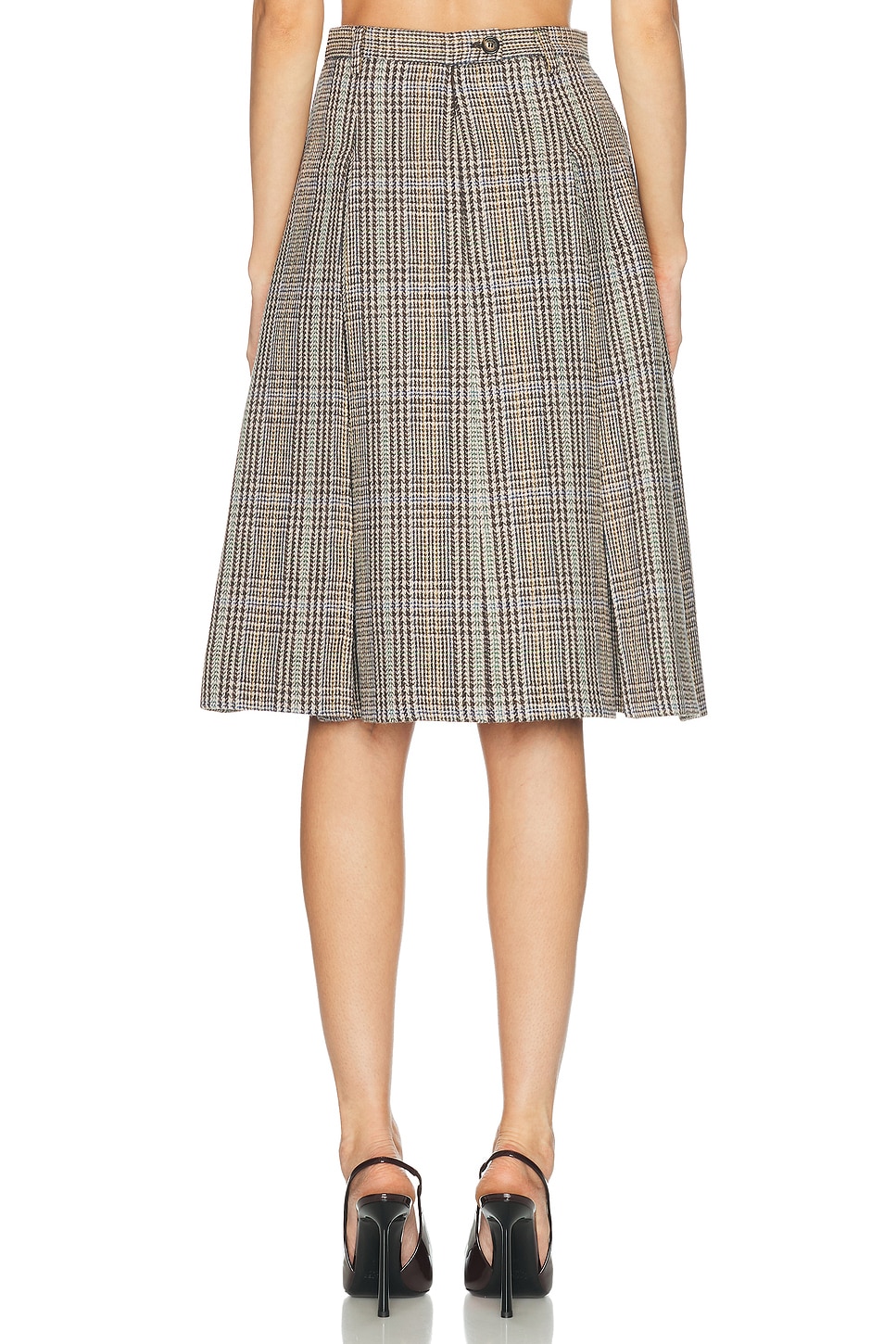 Acne Studios Itesha Plaid Wool Skirt