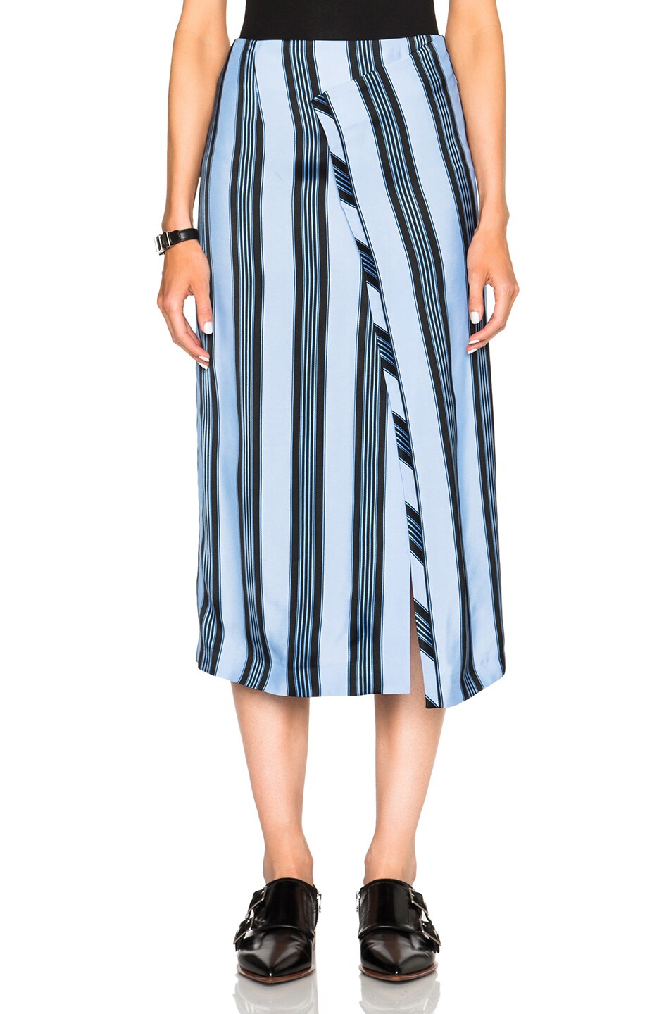 Image 1 of Acne Studios Karlis Stripe Skirt in Blue Multi