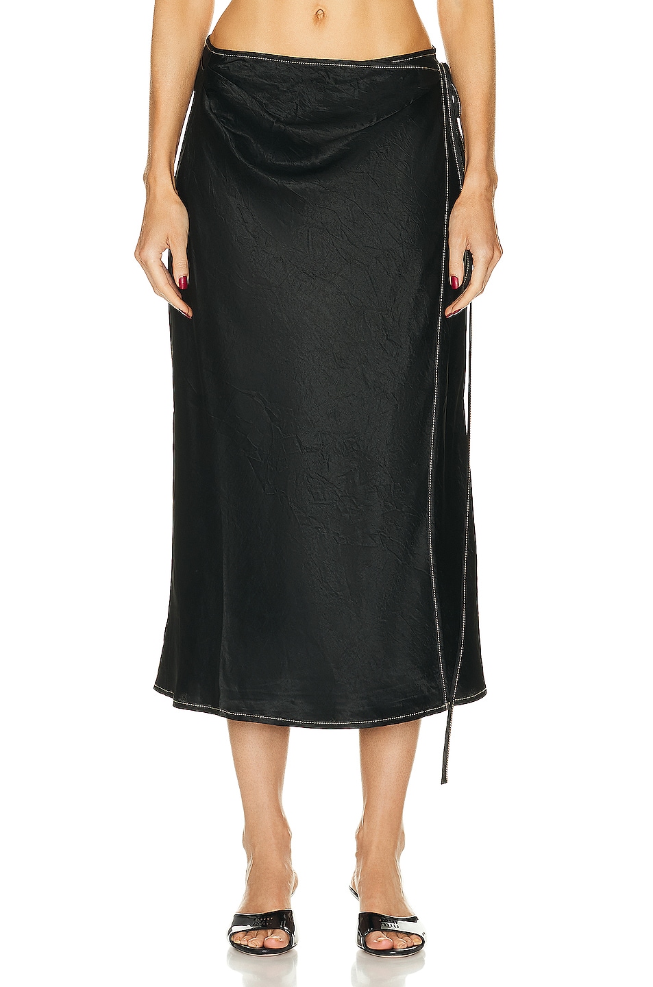 Image 1 of Acne Studios Bias Cut Skirt in Black