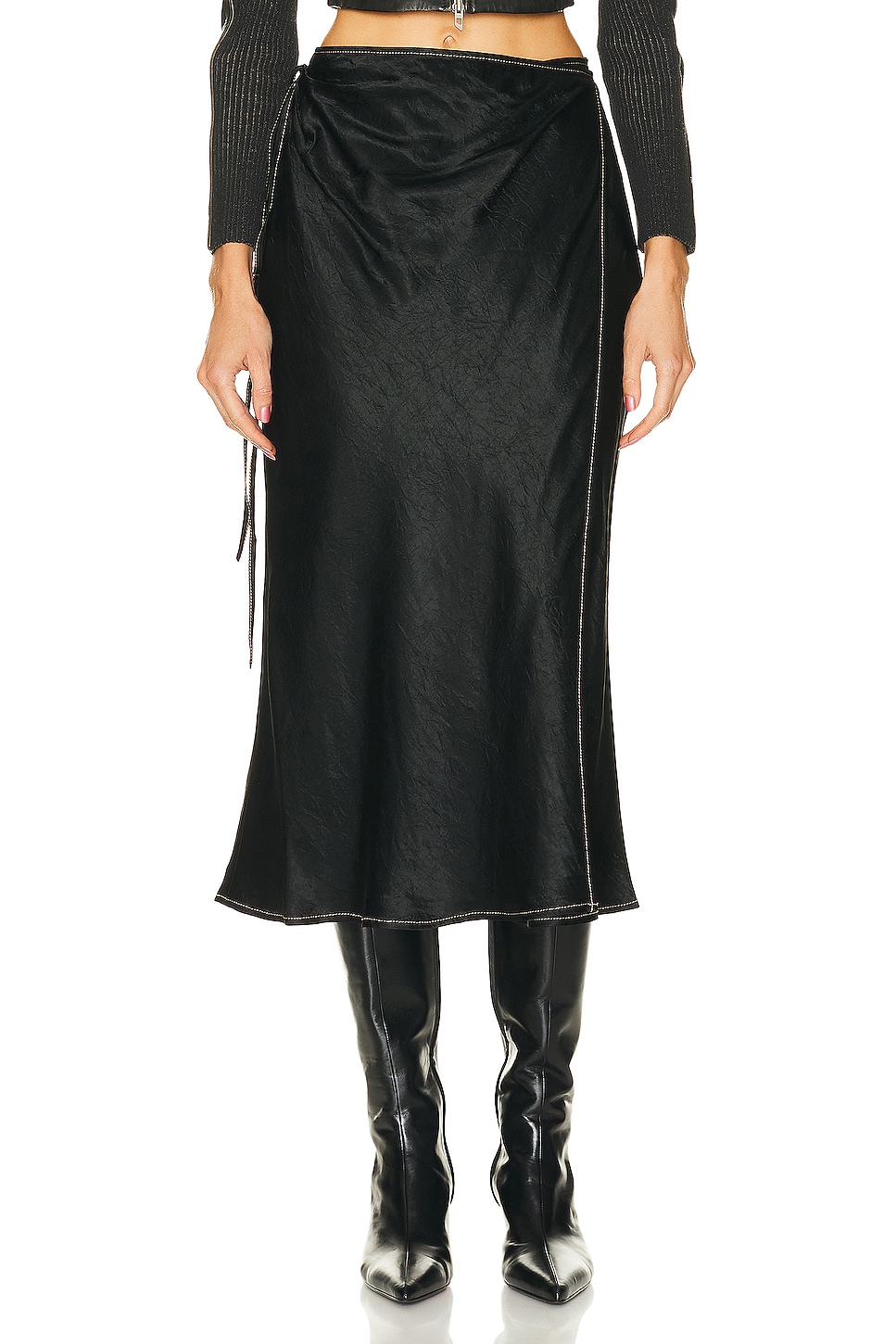 Image 1 of Acne Studios Bias Skirt in Black