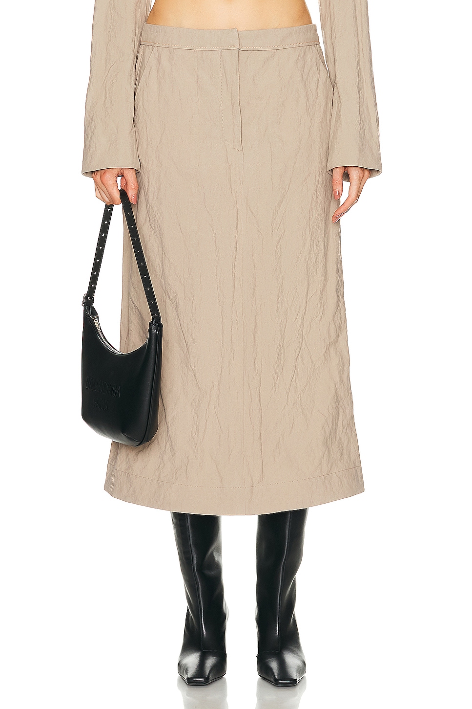 Image 1 of Acne Studios Straight Skirt in Cold Beige