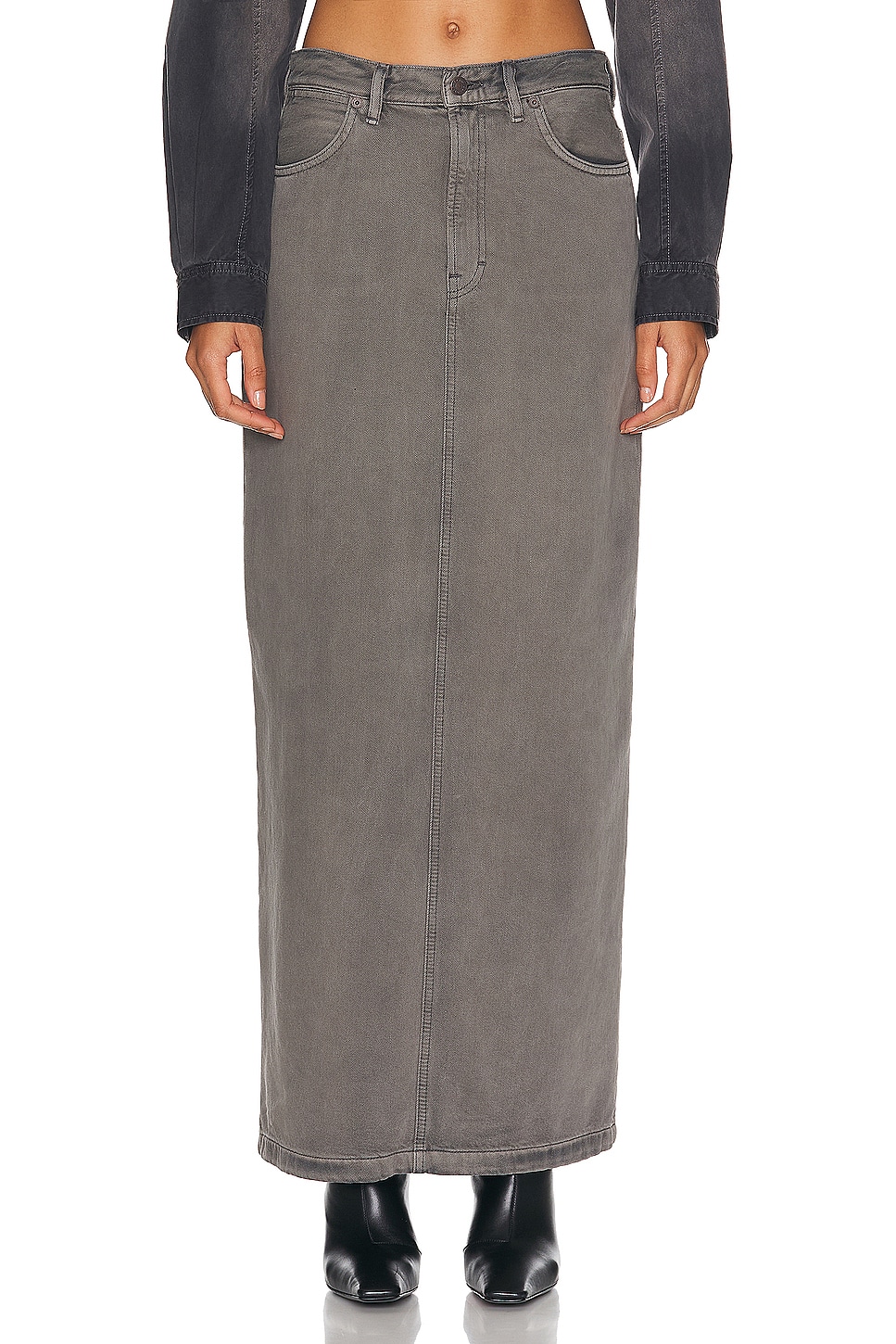 Image 1 of Acne Studios Denim Skirt in Anthracite Grey