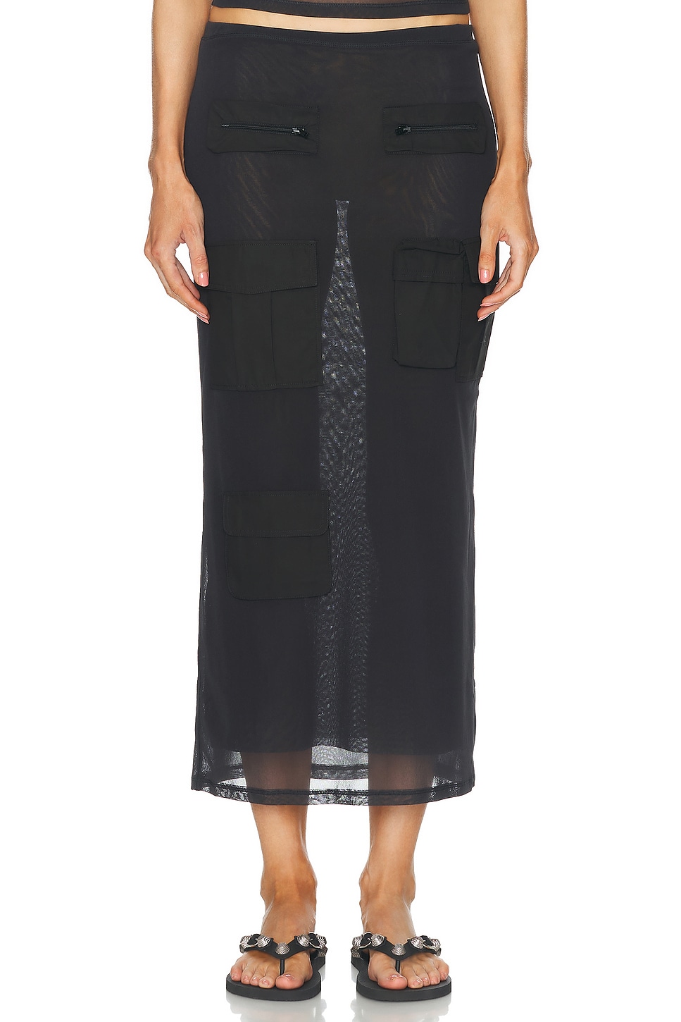 Image 1 of Acne Studios Etty Cargo Skirt in Anthracite Grey