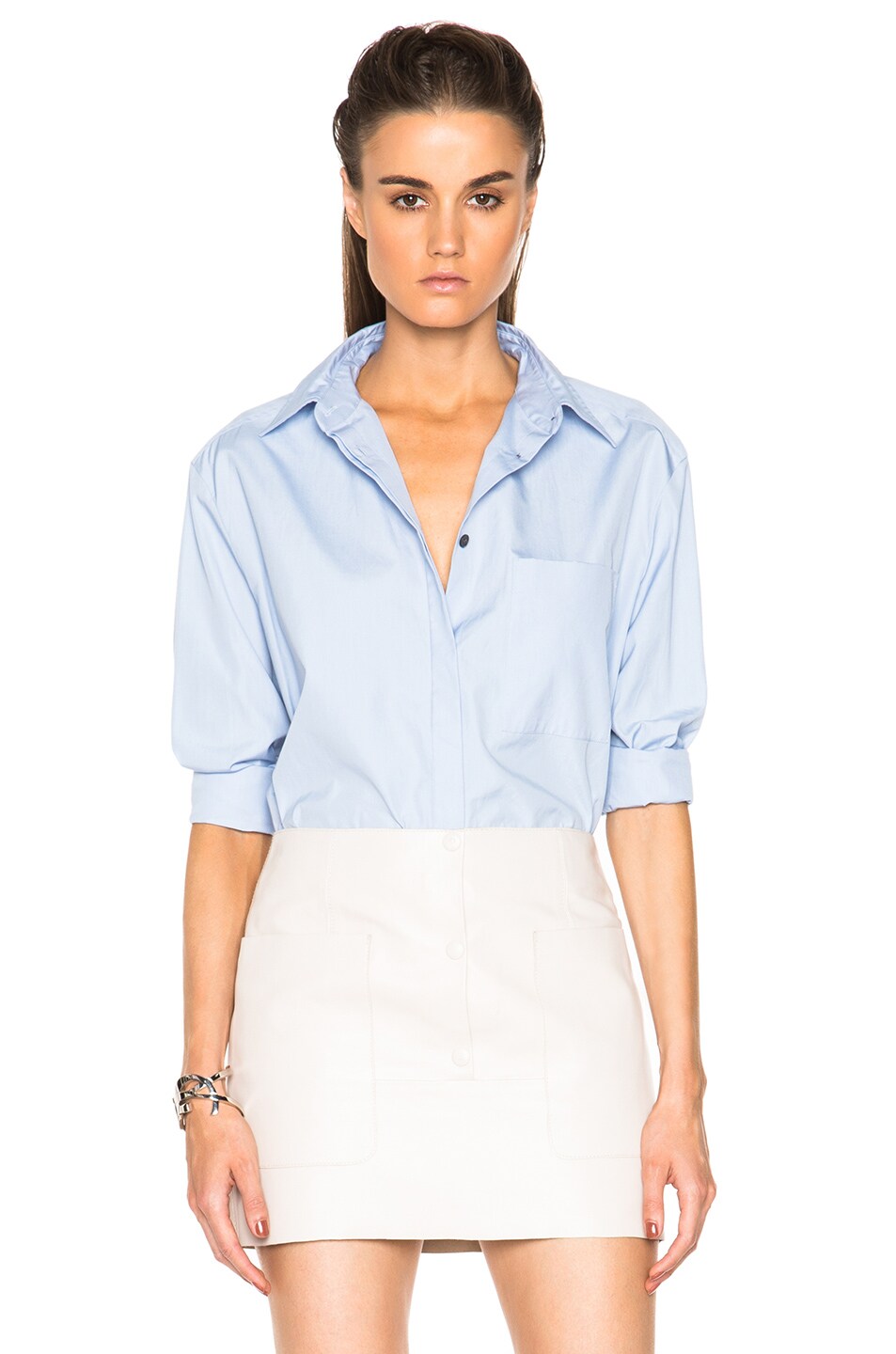 Image 1 of Acne Studios Addle Pop Button Down in Sky Blue