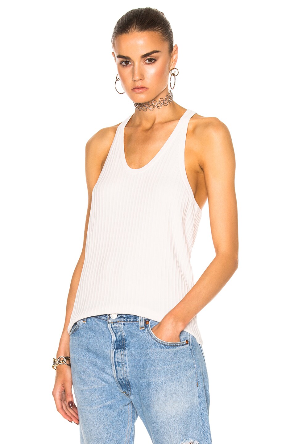 Image 1 of Acne Studios Iso Rib Tank in Pale Pink