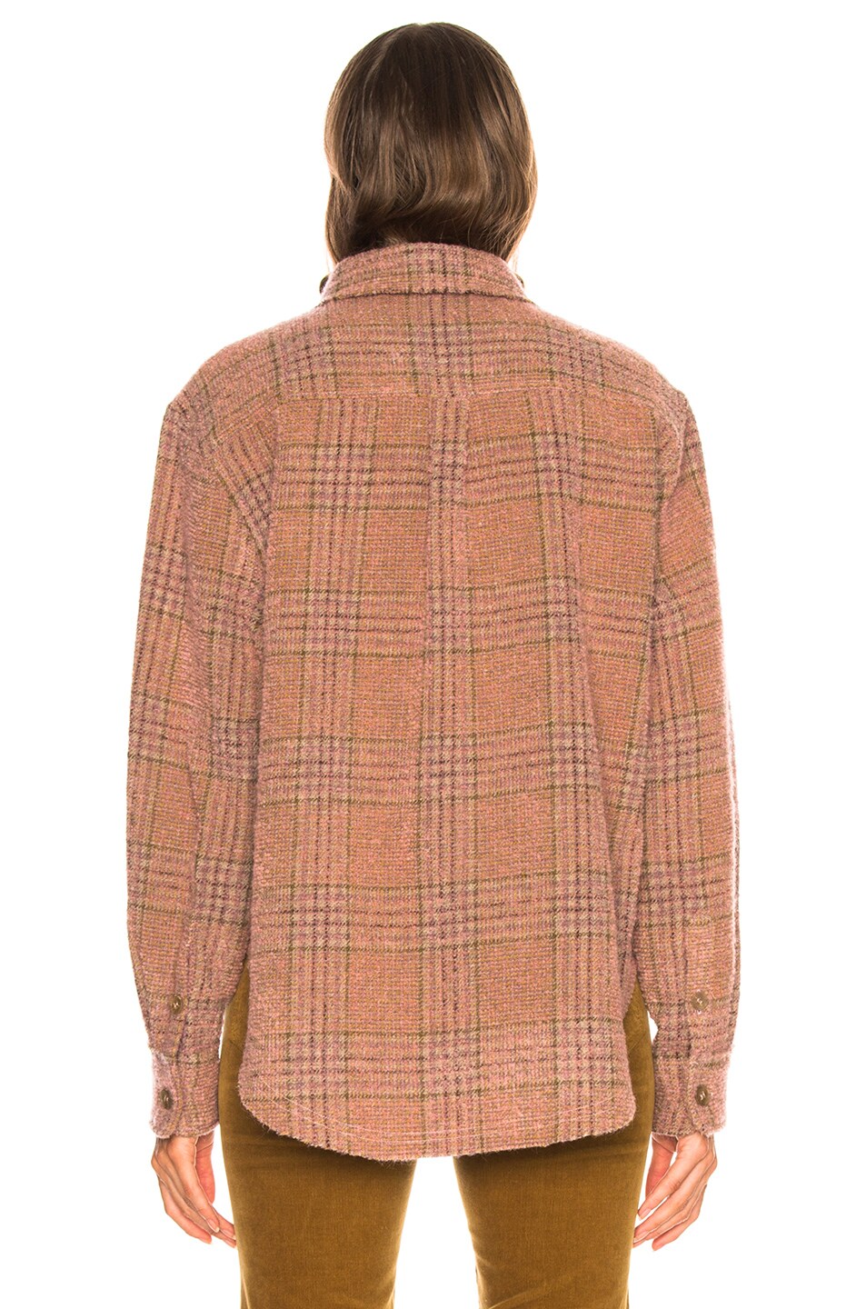 Acne Studios Plaid Fannel Shirt in Pink & Brown | FWRD