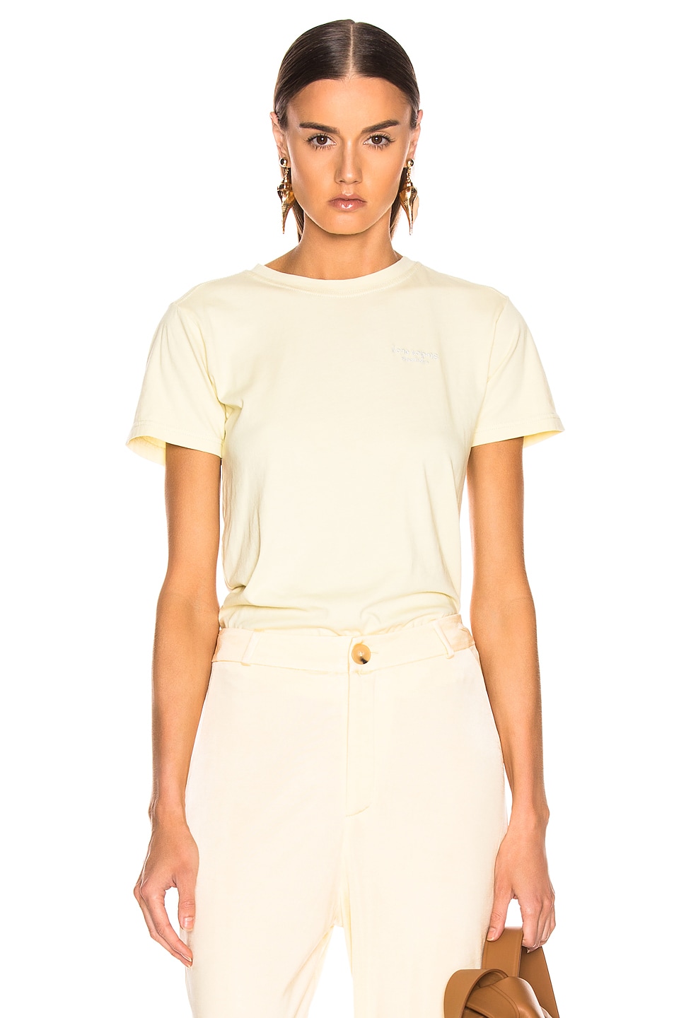 Image 1 of Acne Studios Wanda T Shirt in Vanilla Yellow