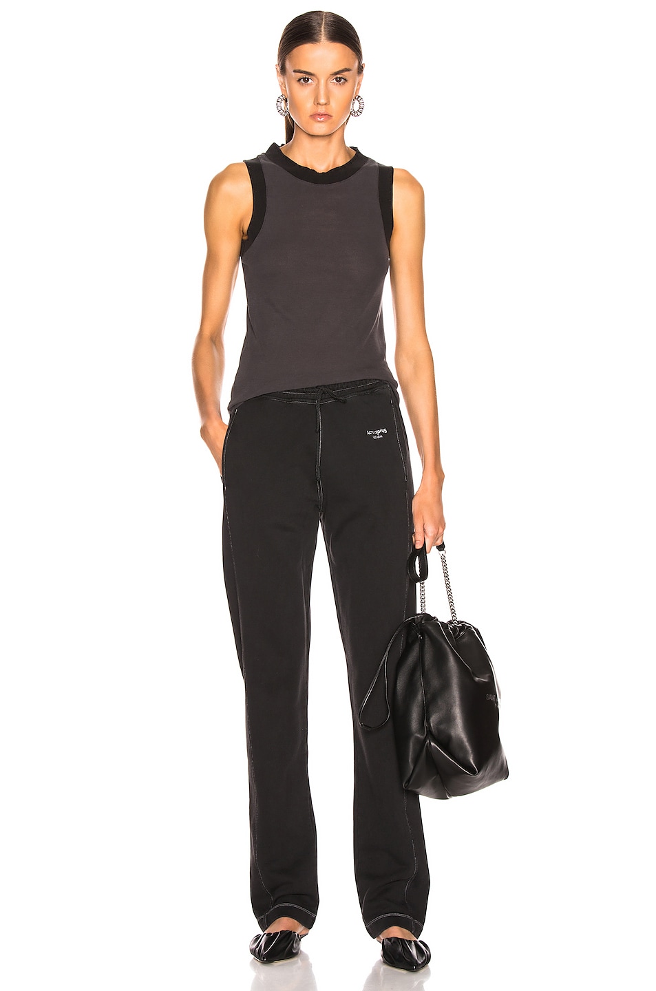 Acne Studios Erika Tank Top in Washed Black | FWRD