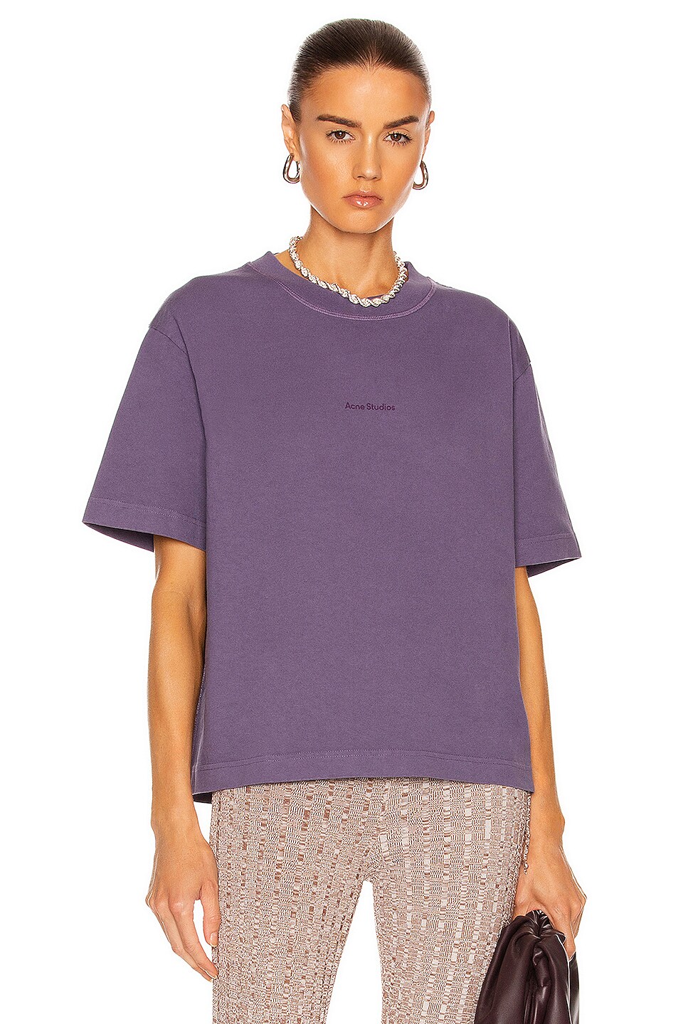 Image 1 of Acne Studios Edie T-Shirt in Purple