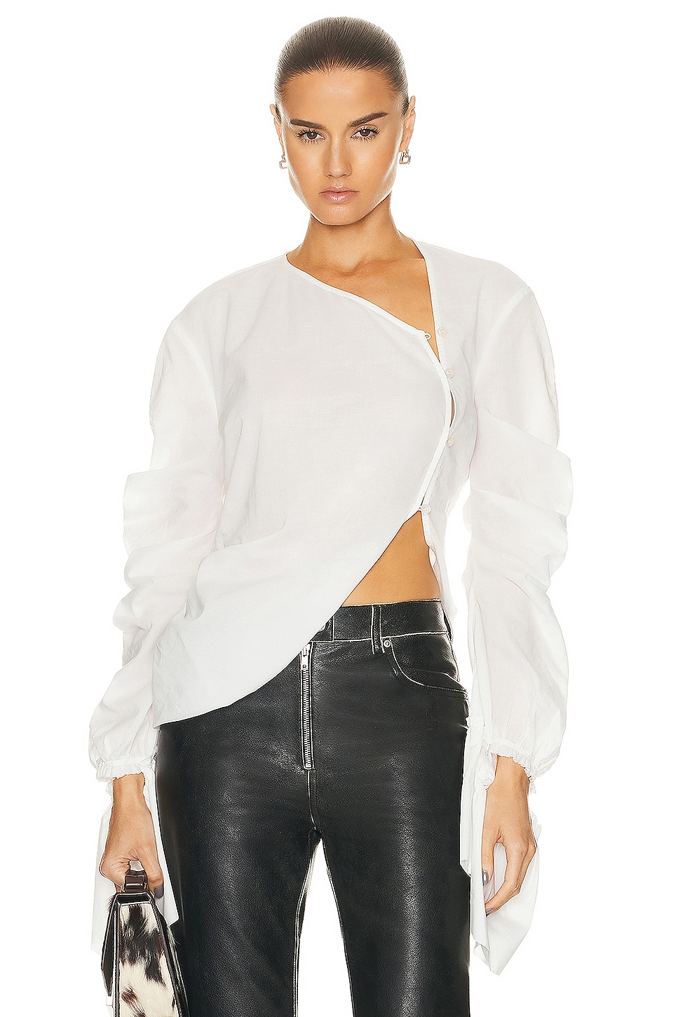 Image 1 of Acne Studios Long Sleeve Blouse in White