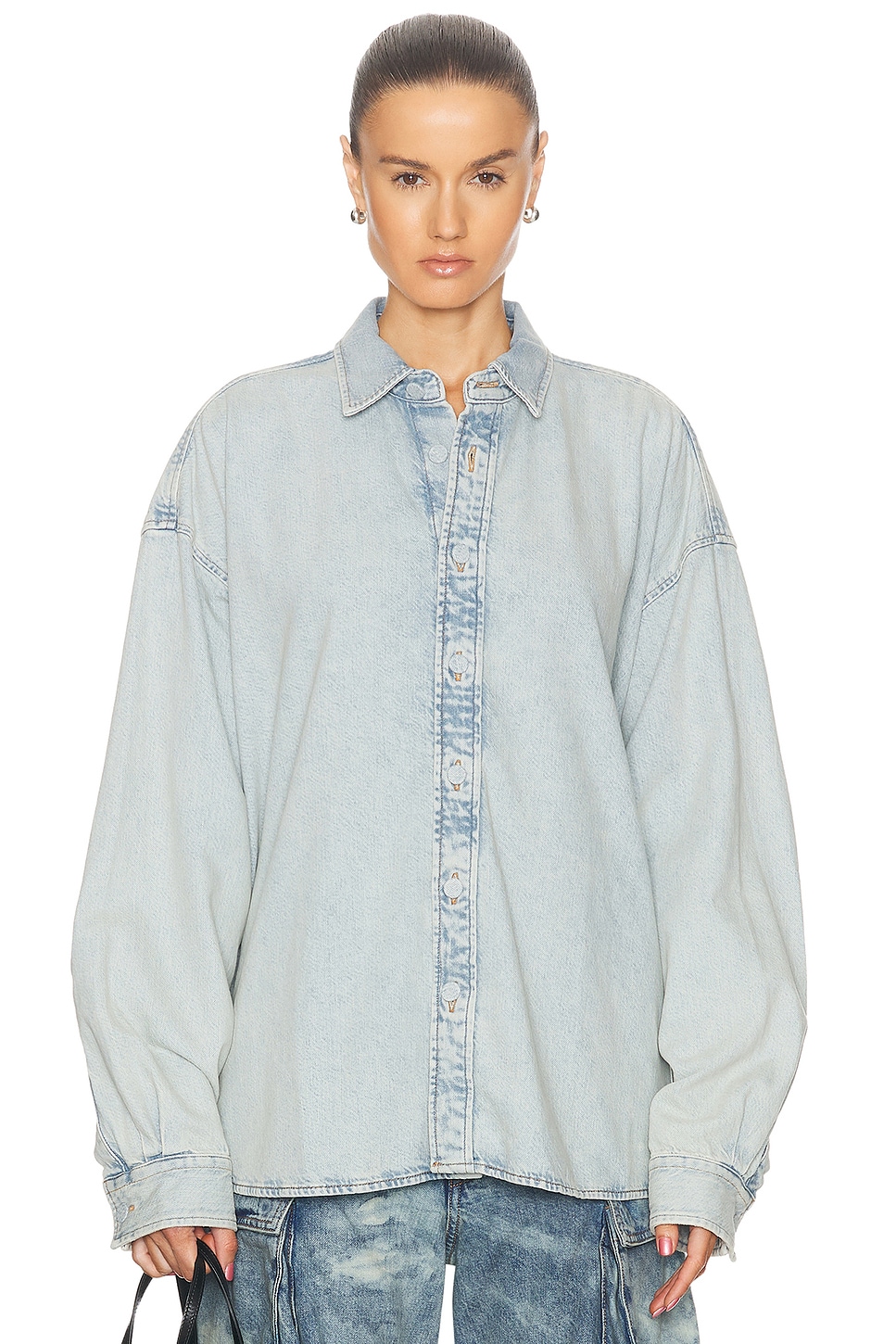 Denim Button Down Shirt in Blue