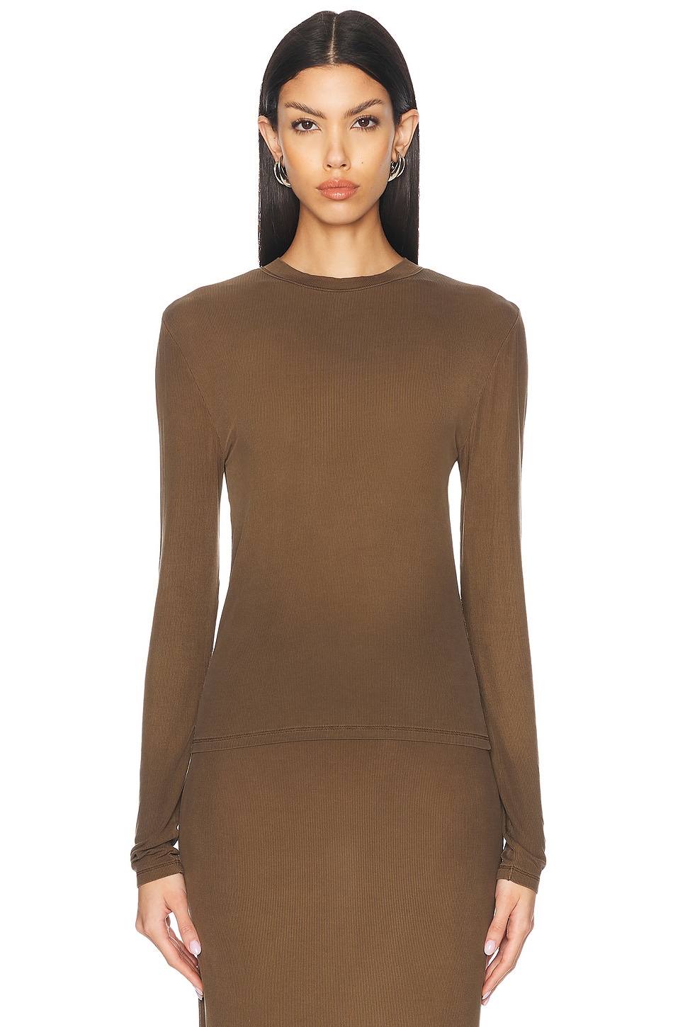 Erman Long Sleeve T-shirt in Brown