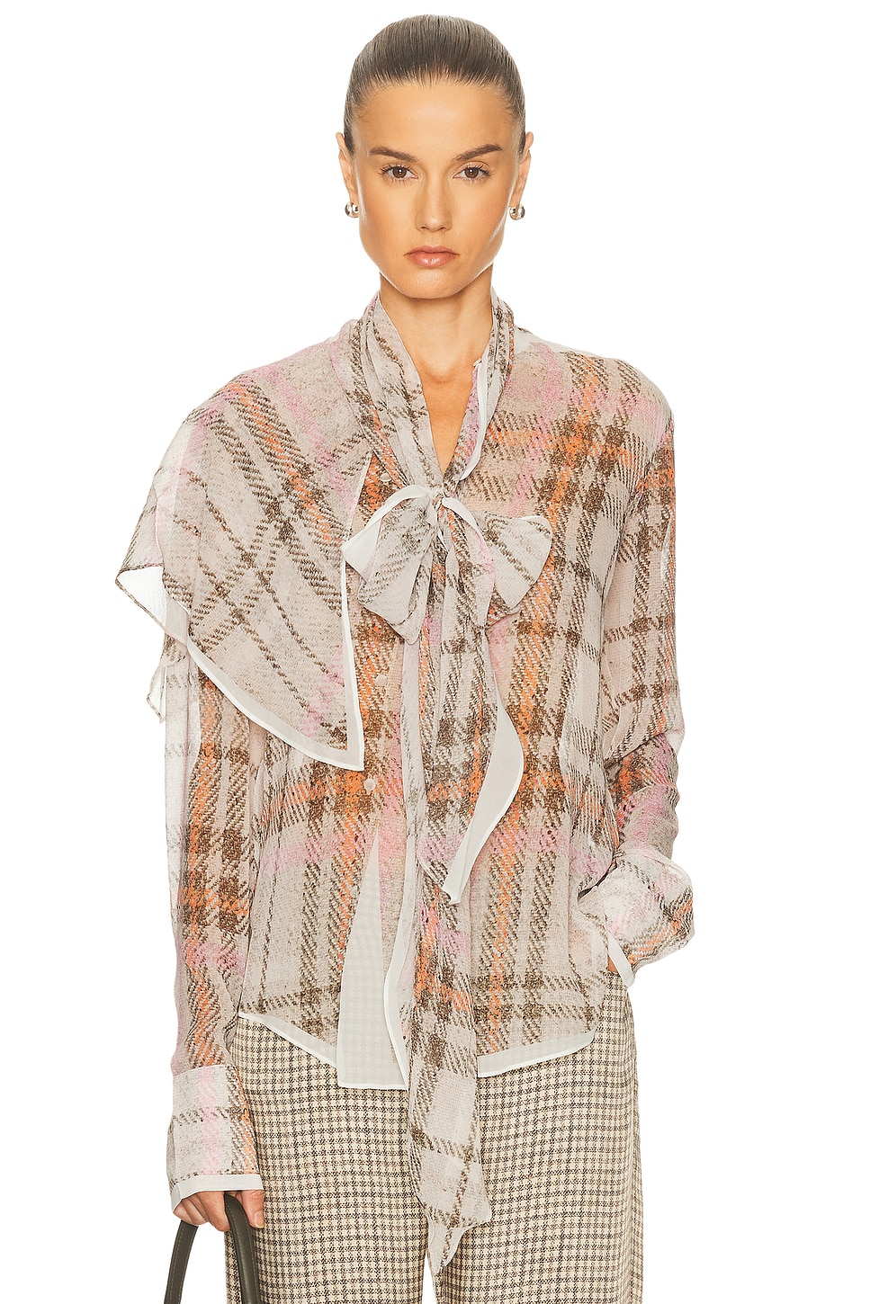 Senelle Top in White,Blush