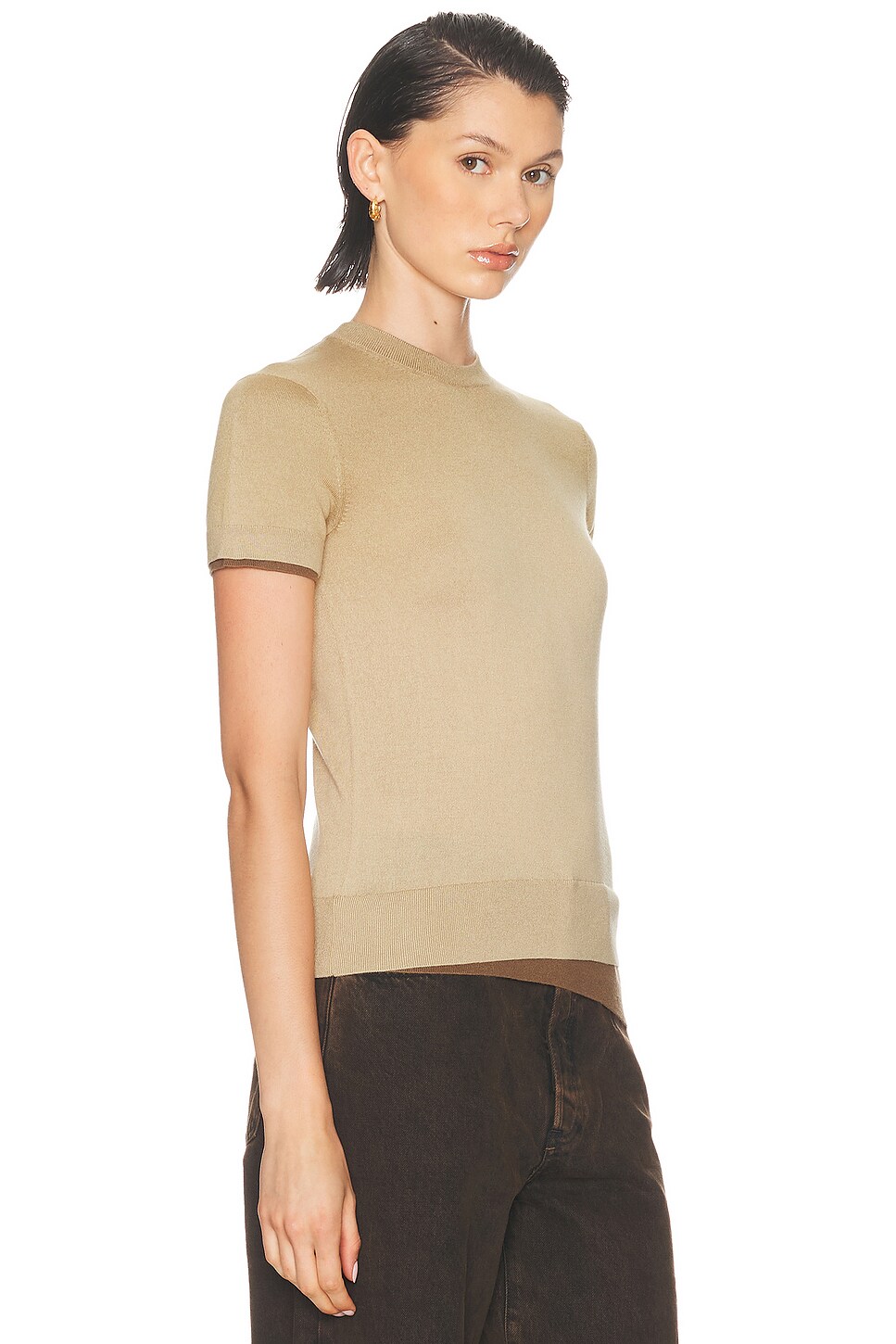 Acne Studios Kreien Silky Wool Top In Brown
