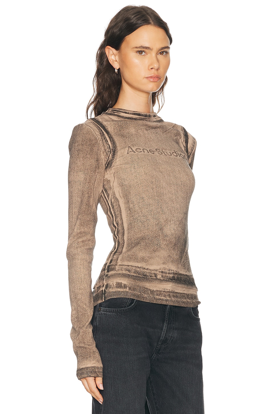 Acne Studios Elga Double Garment Print T-Shirt | Thumbnail 6