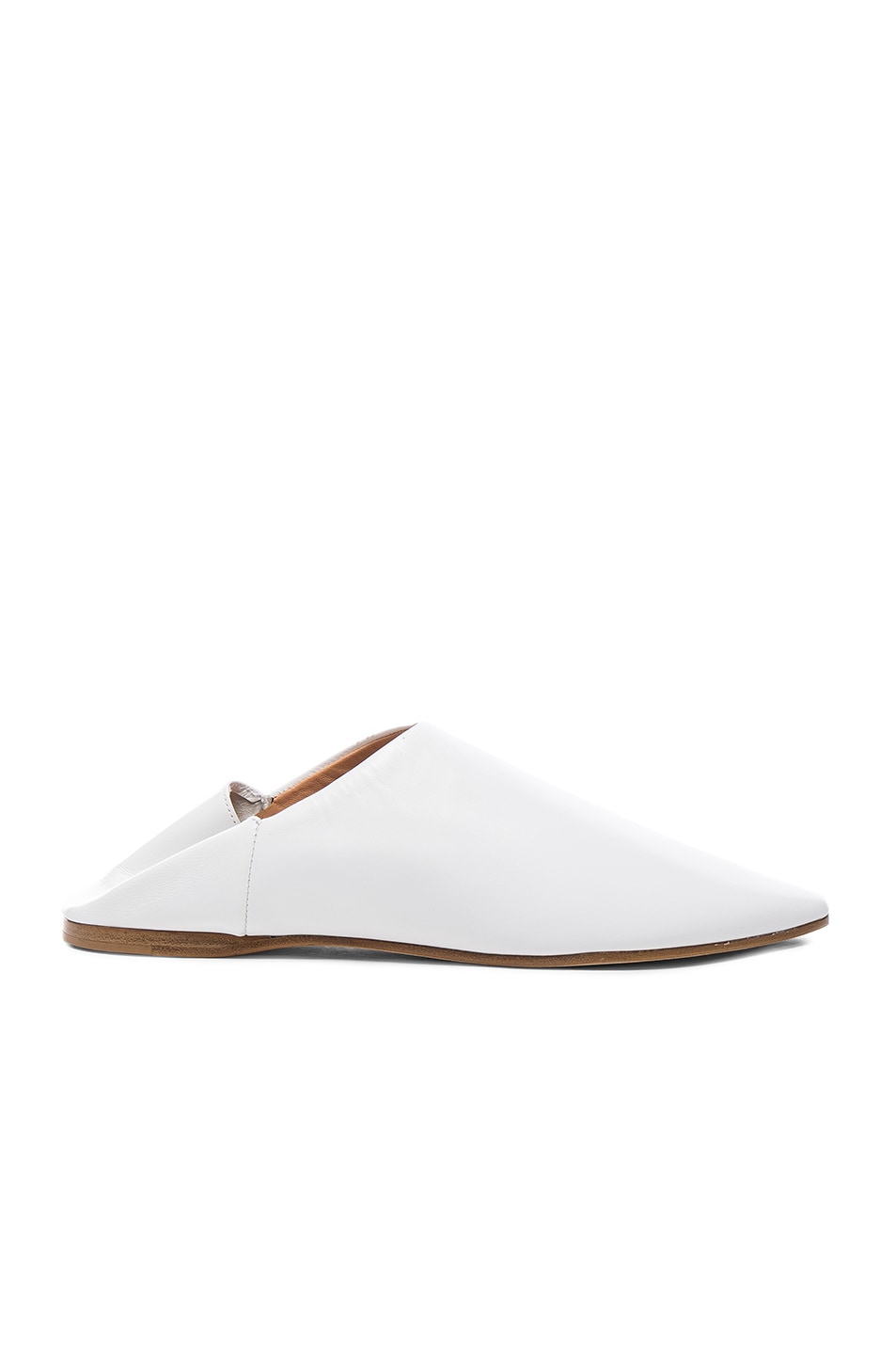 Image 1 of Acne Studios Leather Amina Slippers in White