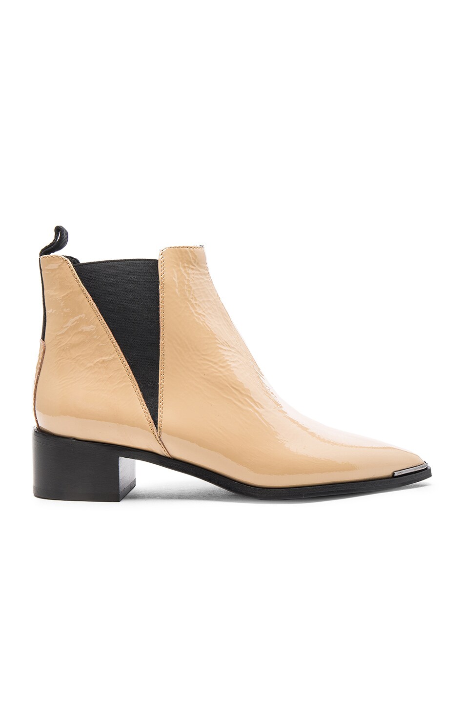 Image 1 of Acne Studios Patent Leather Jensen Booties in Natural