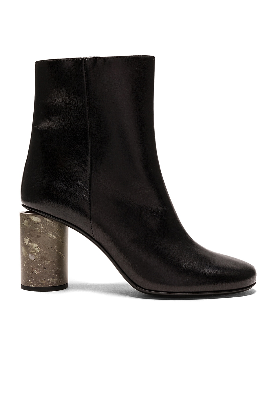 Image 1 of Acne Studios Leather Althea Booties in Black & Light Grey