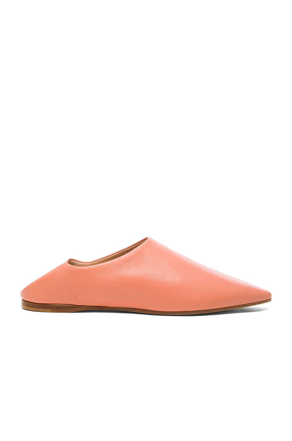 Image 1 of Acne Studios Leather Amina Babouche Slippers in Pink