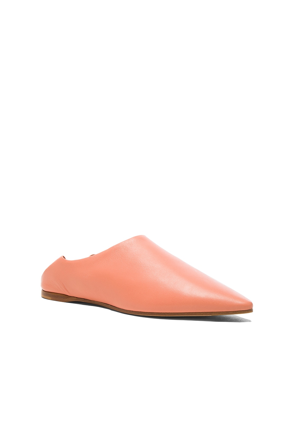 Acne Studios Leather Amina Babouche Slippers in Pink | FWRD