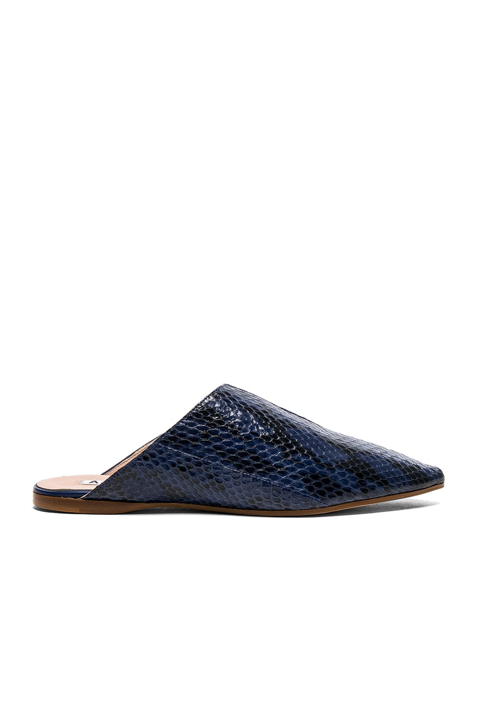 Image 1 of Acne Studios Leather Amos Babouche Slippers in Multi Blue