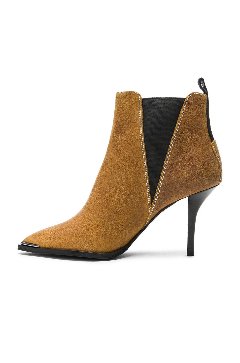 Acne Studios Waxed Suede Jemma Boots in Caramel Brown | FWRD