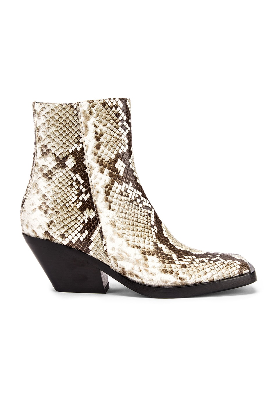Image 1 of Acne Studios Braxton Snake Boots in Off White