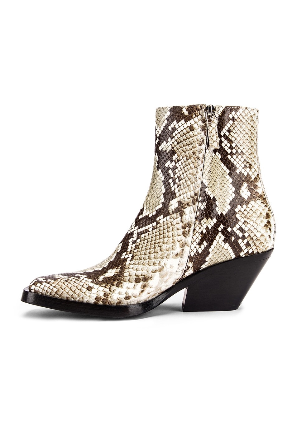 Acne Studios Braxton Snake Boots in Off 