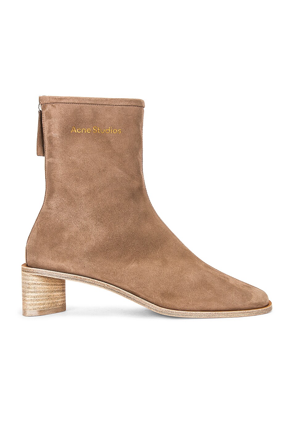Image 1 of Acne Studios Pointed Ankle Boot in Beige & Ecru