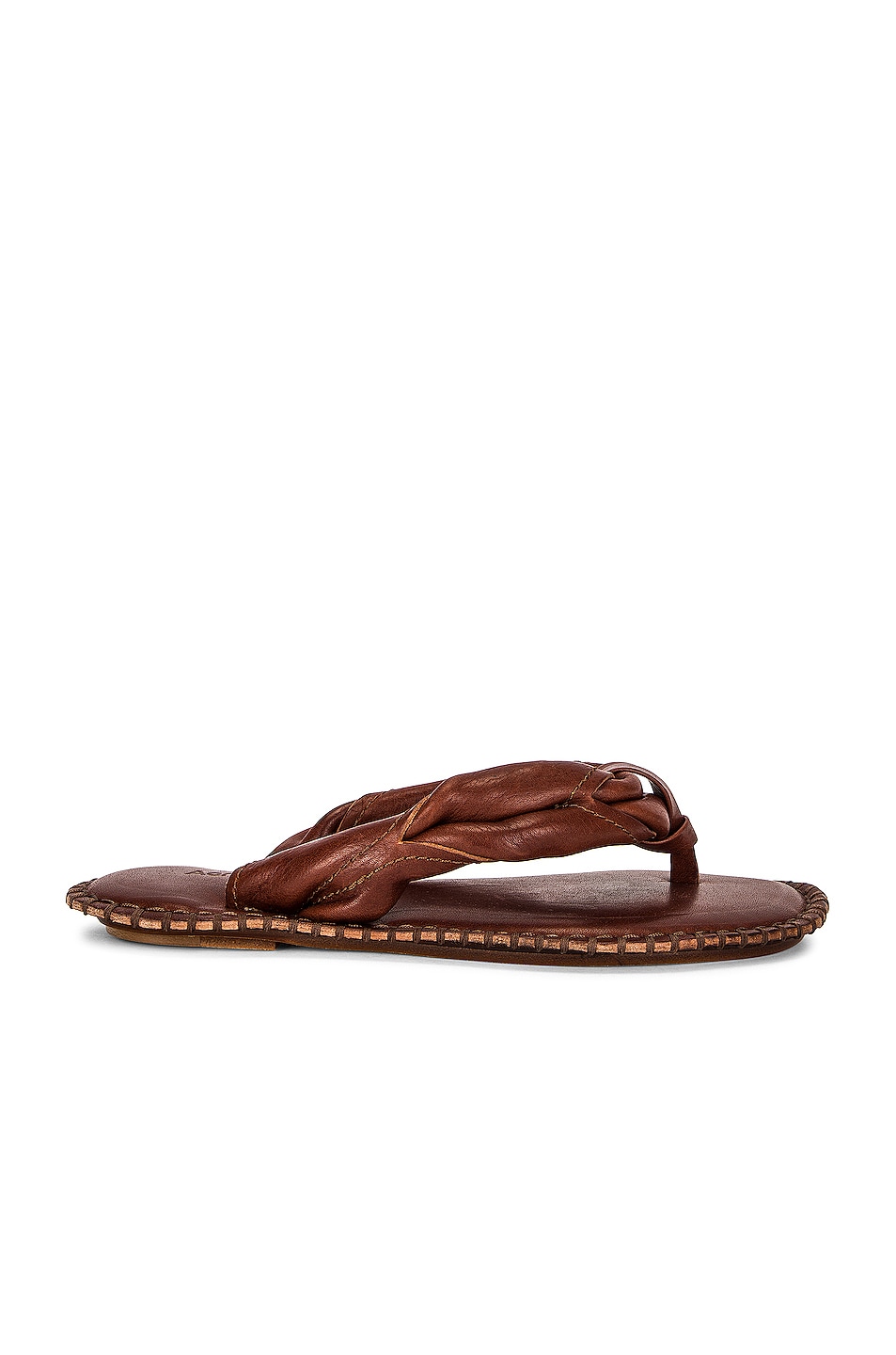 Image 1 of Acne Studios Thong Flat Sandal in Chestnut Brown