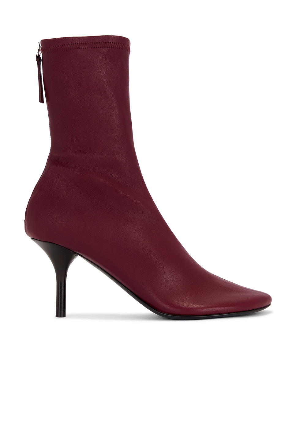 Acne Studios Leather Ankle Booties Wine Red In Brown