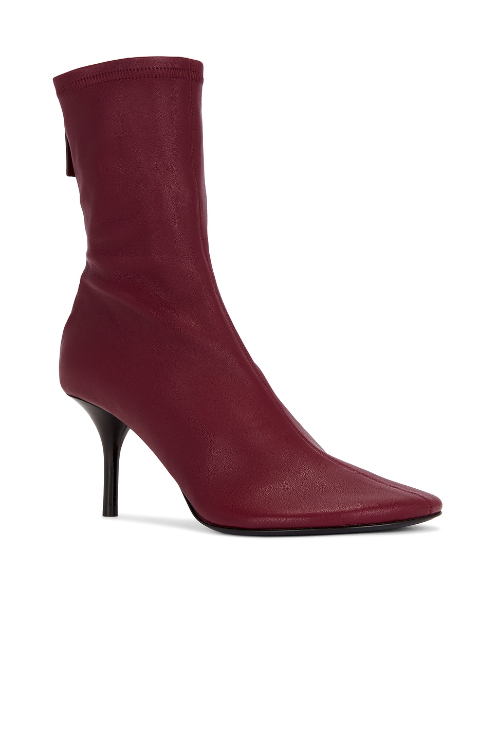 Acne Studios Leather Ankle Booties Wine Red In Brown