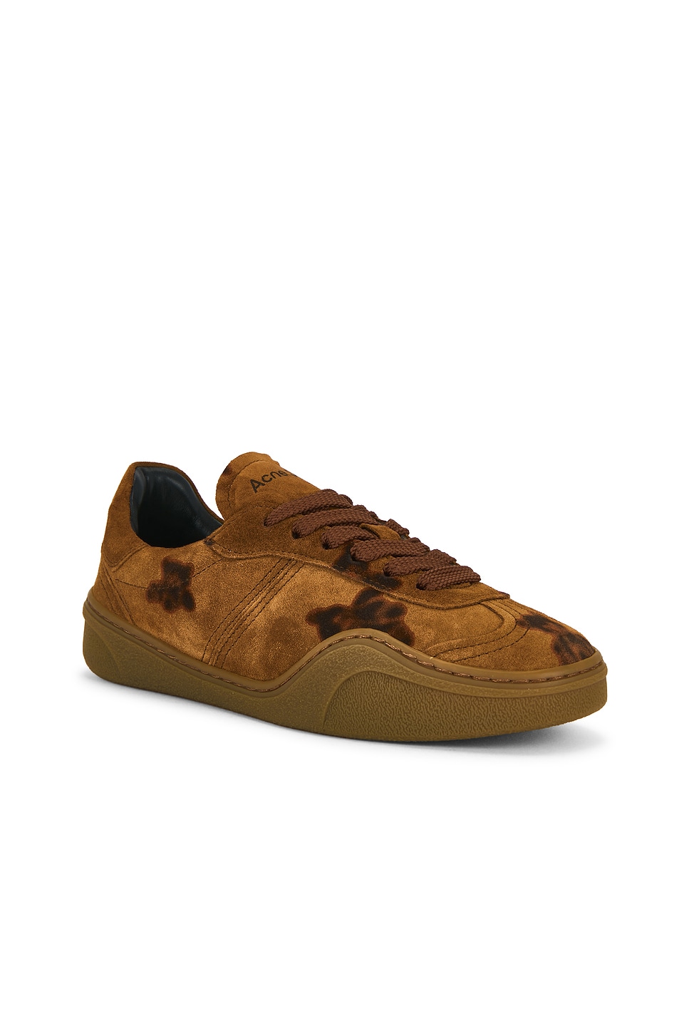 Acne Studios Bars Bear Print Winter Sneakers Rust Brown In Brown