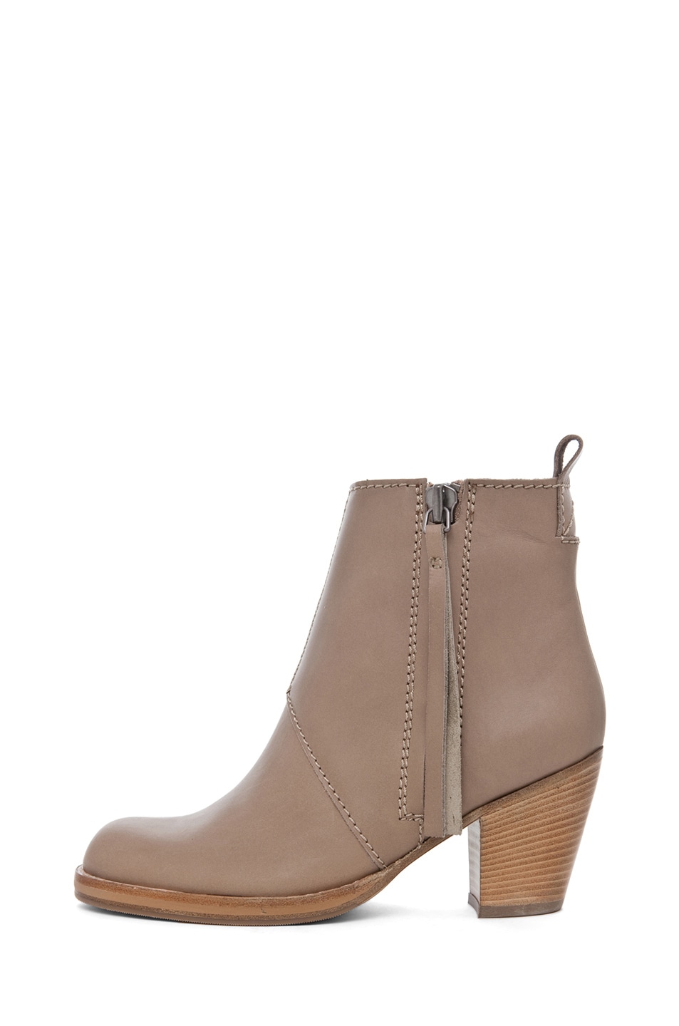 Image 1 of Acne Studios Pistol Leather Bootie in Coffee