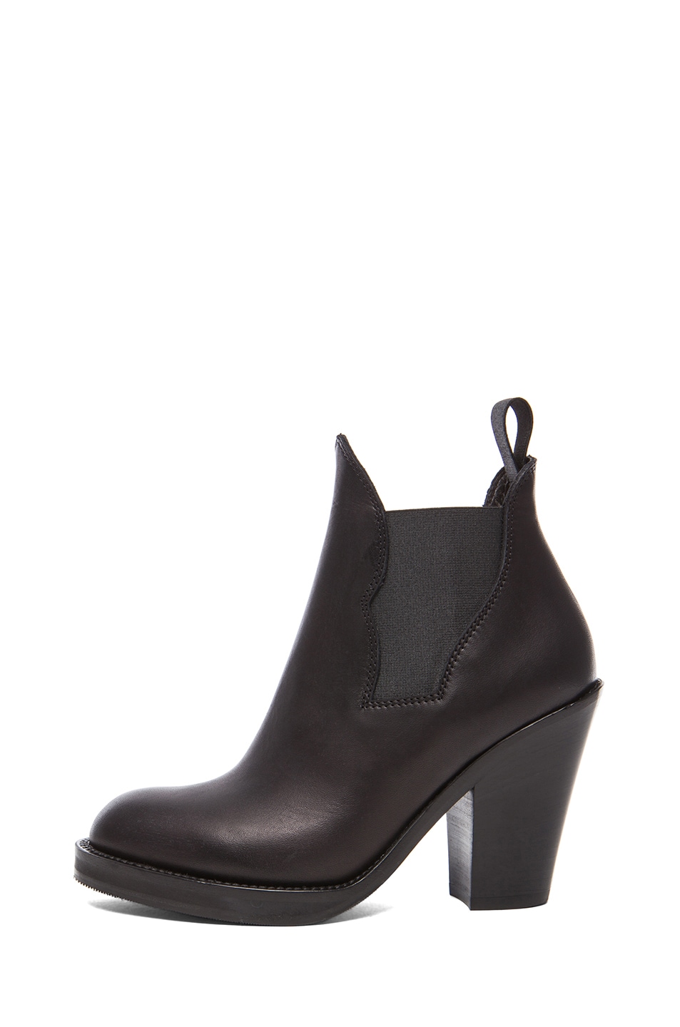 Image 1 of Acne Studios Star Calfskin Leather Booties in Black