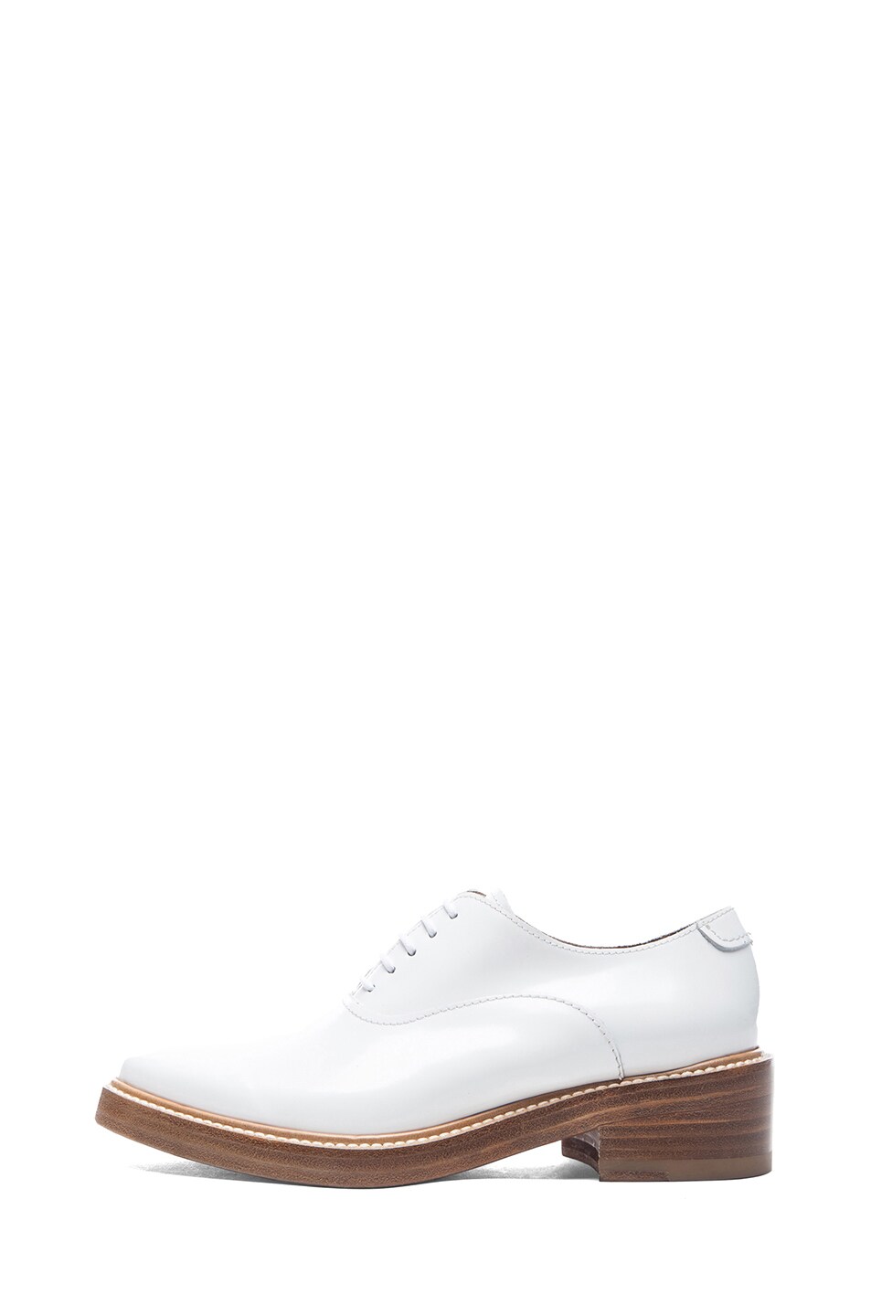 Image 1 of Acne Studios Carla Leather Oxfords in Off White
