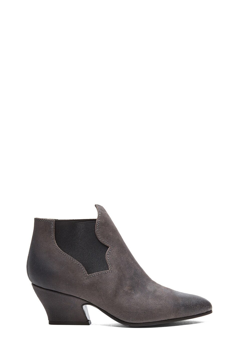 Image 1 of Acne Studios Alma Antique Suede Booties in Anthracite Grey